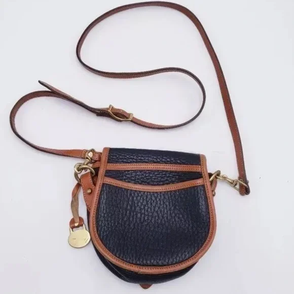 Dooney & Bourke Big Duck Crossbody Purse Black Tan Shoulder Bag - Picture 5 of 12